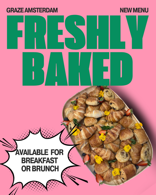 30 Mixed Croissants, Chocolate croissants, and Koffie Rolls